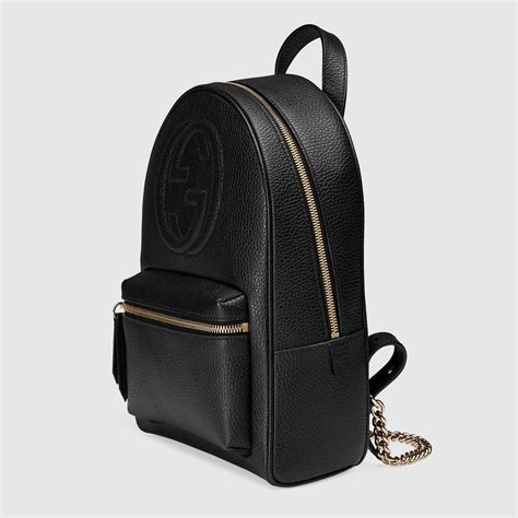 gucci soho leather backpack black|black Gucci backpack.